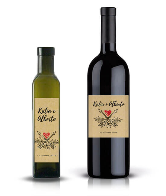 bottiglie personalizzate vino per matrimonio: suggerimenti di applicazione dell’etichetta M034V