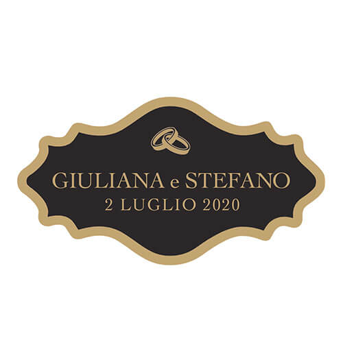 C001V collarino per bottiglia a targhetta modanata