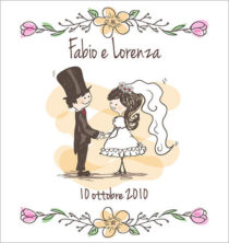 etichetta adesiva personalizzata per matrimonio - codice etichetta M026V
