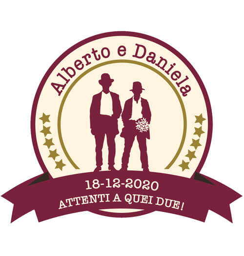 M027S, etichetta personalizzata per matrimonio, spiritosa e sagomata