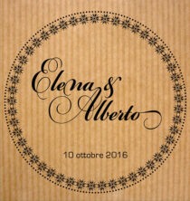 etichetta personalizzata da vino per matrimonio M033V-kraft