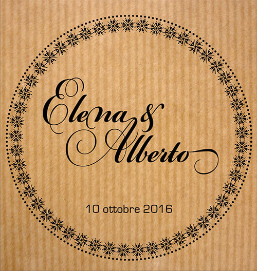etichetta personalizzata da vino per matrimonio M033V-kraft