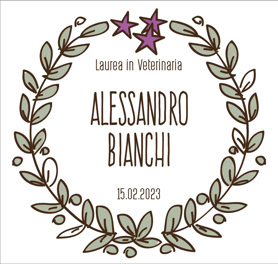 MLR02V etichetta personalizzata per laurea
