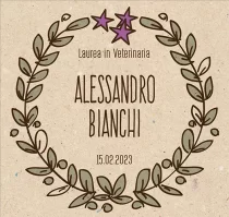MLR02V etichetta personalizzata per laurea