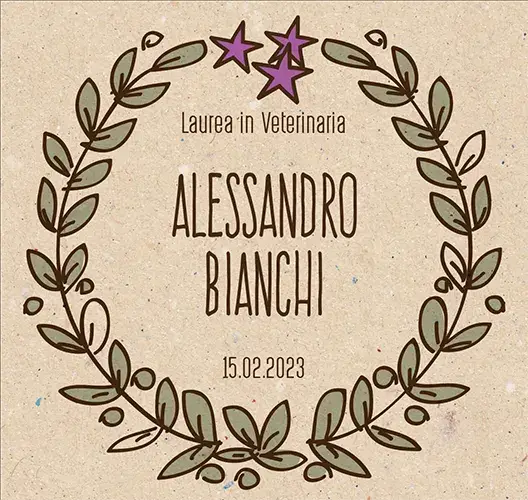 MLR02V etichetta personalizzata per laurea