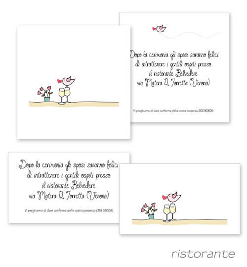 inviti P025V per il ristorante